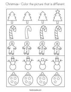 christmas worksheet for kids to color