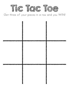 the tic toe game is shown in black and white