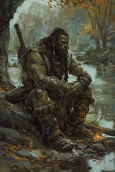 If you’re looking for a formidable ally with the raw power of an ox and skin as tough as iron, the Half-Orc Barbarian is a worthy choice. Orcs Fantasy Art, Orc Fantasy Art, Pathfinder Orc, Half Orc Dnd, Wow Orc, Half-orc Male, Orc Barbarian