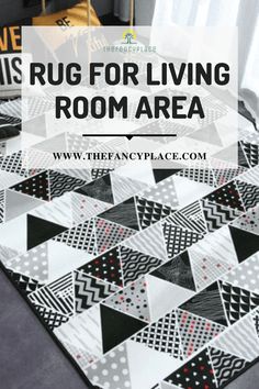 the rug for living room area is shown with text overlay that reads, this rug for living room area