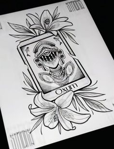 an image of a tattoo design on paper