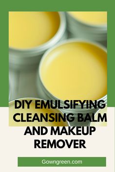 DIY Emulsifying Cleansing Balm Diy Cleansing Balm Recipe, Makeup Removing Balm, Diy Makeup Cleansing Balm, How To Use Cleansing Balm, Homemade Natural Makeup Remover, Diy Cleansing Balm, Cleansing Balm Recipe, Acne Prone Skin Makeup, Make Up Remover Balm