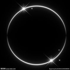 an abstract circle with sparkles in the middle on a black background for text or image