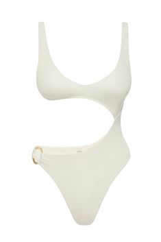 St. Barth's One Piece - Ivory White Wedding Bathing Suit, Elegant Cutout Backless Swimwear, Elegant Backless Cutout Swimwear, Chic Cutout Swimwear For Night Out, Chic Cutout Backless Swimwear, Elegant One-piece Cutout Swimwear, Elegant Cutout Swimwear For Poolside, Elegant Poolside Cutout Swimwear, Bathing Suits White