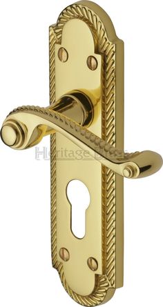 an image of a golden door handle