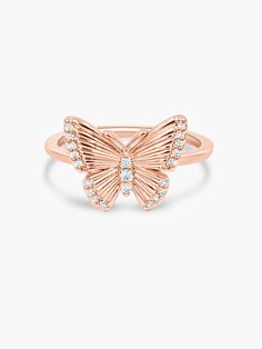 A statement butterfly ring. Butterfly measures 14mmx11mm. Gold or Rhodium plated brass. Butterfly Rings, Gold Butterfly Ring, Ring Butterfly, Largest Butterfly, Fashion Statements, Butterfly Ring, Gold Butterfly, Gold Filled Jewelry, Beauty Trends