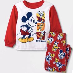 New With Tags Mickey And Friends 2pc Fleece Pajama Set Size 18m Red Pajama Pants, Mickey Mouse Pajamas, Red Pajamas, Family Pajama Sets, Disney Pajamas, Halloween Pajamas, Toddler Pajamas, Red Pullover, Toddler Halloween