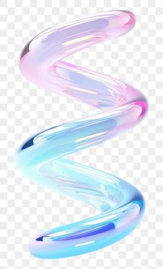 an abstract spiral design with blue and pink colors on a transparent background, hd png