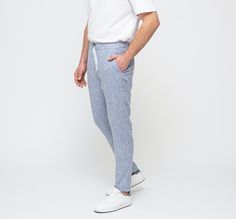 Cholp-No. #521 - Signature Collection
Mens Denim Patterned Sky Blue 100 Linen Pants Relaxed Fit. Set sail for new adventures with Signature Collection. Shop Now Fitted Linen Pants With Elastic Waistband, Relaxed Fit Pants With Welt Pockets For Summer, Casual Linen Pants With Welt Pockets, Linen Straight Leg Bottoms For Loungewear, Fitted Linen Bottoms With Elastic Waistband, Relaxed Fit Linen Tapered Leg Bottoms, Relaxed Fit Linen Bottoms With Tapered Leg, Linen Jeans With Tapered Leg For Spring, Summer Pants With Welt Pockets And Straight Hem