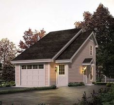 this is an artist's rendering of the cottage style house plans for small homes