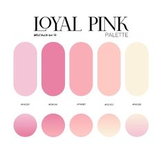 the different shades of pink are shown on this page, and there is no image to describe