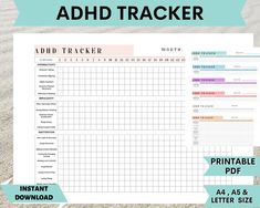 ADHD Planner, ADHD To Do List, Symptom Tracker, ADHD Printable, ADHD Tracker, ADHD Chart, ADHD Journal, Adult ADHD, ADHD adult, Medication Tracker, Daily Tracker, Neurodiversity, ADHD, Autism,  Habit Tracker, Neurodivergent, Printable Journal, Digital ADHD, Printable ADHD, Daily ADHD Ttracker,  ADHD Planner Digital, ADHD Student Planner, ADHD Digital Planner, ADHD Planner Adult, INstant Download, Digital Planner If you have ADHD and are struggling to get things done, this ADHD tracker can help by keeping you on track. Use the ADHD Planner as a daily reminder that you are getting things done and to set time aside to take care of yourself. The ADHD Tracker has been a life saver for me. I used it whenever I remembered, as consistency is difficult for me. I then collated the information into n Mental Health Worker, Daily Tracker, Student Planner Printable, Symptom Tracker, Medication Tracker, Journal Digital, Planner Printables Free, Student Planner, Habit Tracker