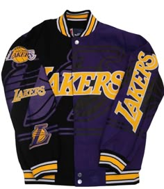 a jacket with the los lakers logo on it