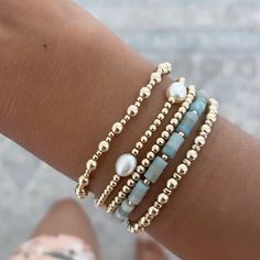 #jewelry #popular #trendy Handmade Bead Bracelets, Beachy Summer, Ocean Eyes, Preppy Jewelry, Summer Bracelet, Diy Bracelet Designs, Beads Bracelet Design, Jewelry Accessories Ideas, Summer Bracelets