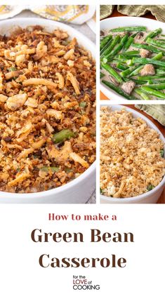 This easy green bean casserole is made from scratch with fresh green beans in a creamy mushroom sauce and topped with crispy onions and buttery crumbs.   New Recipe ~ Green Bean Casserole   Link: https://fortheloveofcooking.net/recipe/green-bean-casserole   #recipe #greenbeancasserole #mushrooms #greenbeans #thanksgivingsides #casserole #easyrecipes #thanksgivingrecipes Flavorful Green Bean Casserole, Green Bean Sausage Casserole, Cooks Illustrated Green Bean Casserole, Green Bean Casserole For Large Crowd, Amazing Green Bean Casserole, Green Bean Casserole With Sausage, Green Bean Casserole For A Crowd, Green Bean Casserole Worcestershire, Sausage Green Bean Casserole