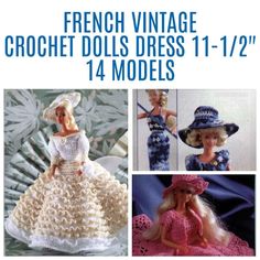 an advertisement for the french vintage crochet dolls dress 11 - 12's