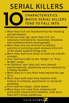 an ad for serial killers, which is written in black and yellow with the words serial killers on it