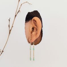 Inspired by the strength of bamboo, the Bamboo Vine Dangle Earrings feature a graceful, gold-filled design that symbolizes resilience. Handcrafted in small batches with sustainable 14k gold-filled metal, these lightweight dangle earrings, adorned with semi-precious stones like Amazonite, Iolite, Lapis Lazuli, Yellow Tourmaline, and Yellow Opal, sway gently with every movement, adding a delicate touch of femininity. Perfect for everyday wear, these hypoallergenic, artisan-made earrings offer a ti Vine Earrings, Stocking Fillers For Him, Green Bamboo, Yellow Opal, Stocking Fillers For Her, Forever Jewelry, Jewelry Ring Box, Men's Jewelry Rings, Party Accessories