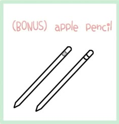 two black and white pencils sitting next to each other on top of a piece of paper