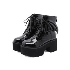 Gothic Bat Lace Up Platform Boots - Vedlit Lace Up Platform Boots, Statement Boots, Club Attire, Winter Party Outfit, Club Outfits For Women, Goth Accessories, Performance Outfits, Night Club Outfits, Snow Outfit