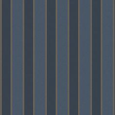 a blue and brown striped wallpaper with vertical stripes