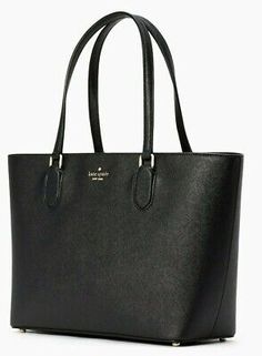 Find ideas๏ฟฝand inspiration for Kate Spade Laurel Way Medium Dally Tote Black Saffiano Leather WKRU6681 $299, Women's Bags Kate Spade Bags Handbags, Kate Spade Work Bag, Pretty Purses, Kate Spade Purse Black, Kate Spade Totes, Kate Spade Tote Bag, Girly Accessories, 25th Birthday