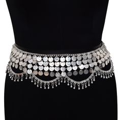 Beautiful belts for belly dancing Four line Coin Belt made by hand Silver Metal Chain Belt For Festivals, Navratri Kamar Belt, Hip Chain Indian Waist Belts, Belly Dance Coin Skirt, Coin Belt, Dance Outfit, Traditional Dance, Beautiful Belts, Belly Dancing