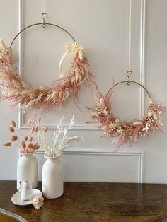 Dried flower wreath Nursery Name Decor, Lavender Wedding Bouquet, Dried Flower Wreath, Ring Wreath, Sisters Wedding, Flower Wreaths, Wall Wreath, Dried Flower Wreaths, Market Ideas