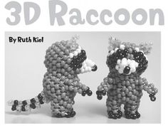 Raccoon Pattern, Animal Beads, Kandi Kid