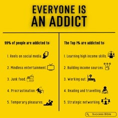 💡💯 Pick Your Addictions. 🔄🌟 #Top1Percent #WinningMindset Top 1 Percent, Live And Learn Quotes, Business Books Worth Reading, Health Words, 1 Percent, Best Life Advice, Self Inspirational Quotes, Positive Quotes For Life Motivation