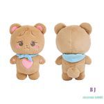 two brown teddy bears sitting next to each other