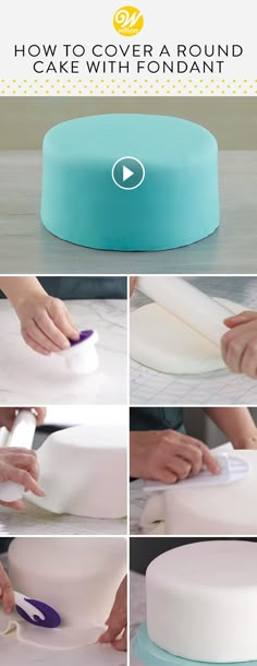 how to cover round cake with fondant - step by step instructions and video guide