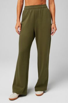 Cozy Fleece Wide Leg Sweatpant Fabletics green female Activewear >> Womens >> Bottoms >> Pants & Joggers >> Lounge Pants Cozy Fleece regular Everyday/Lounge External Pockets/UPF Protection Female Activewear, Lounge Pants, Active Wear For Women, Fleece Fabric, Bottoms Pants, Womens Bottoms, Wide Leg, Sweatpants, Lounge