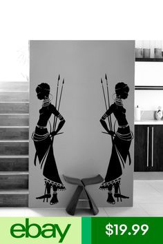 two black and white silhouettes of women with arrows in their hair, standing next to each other