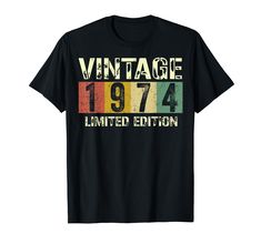 an old vintage 1974 birthday t - shirt