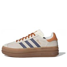 (WMNS) adidas Gazelle Bold 'Cream Collegiate Green' ID7056 Cute And Comfortable Shoes, Womens Tan Tennis Shoes, Basic Shoes That Go With Everything, Going Out Shoes College, Work Casual Shoes, Cute Neutral Shoes, Adidas Shoes Platform, Cute Summer Sneakers, Women’s Neutral Sneakers