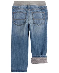 Toddler Drawstring Pull-On Jeans - Blue from carters.com. Shop clothing & accessories from a trusted name in kids, toddlers, and baby clothes. Toddler Boy Jeans, Kids Drawstring, Carter Kids, Pull On Jeans, Lined Jeans, Boys Bottoms, Boys Jeans, Skirt Leggings, Cozy Fashion