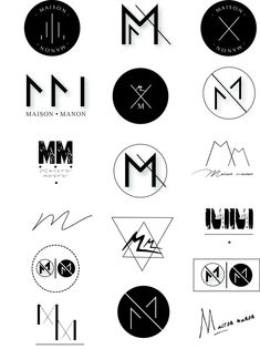 the logos for various brands are shown in black and white