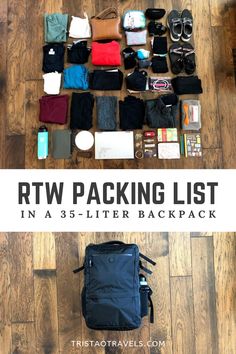 the packing list in a 3 - 5 - liter backpack is packed and ready to go