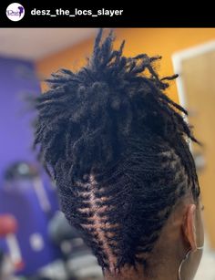 Mohawk Sister Locs, Microloc Ponytail Styles, Sisterlock Updo Styles Short, Short Micro Loc Styles For Women, Updos For Short Microlocs, Formal Micro Loc Styles, Sista Locs Styles, Microlocs Hairstyles Short, Starter Micro Locs Styles