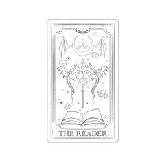 the reader tarot card with an open book