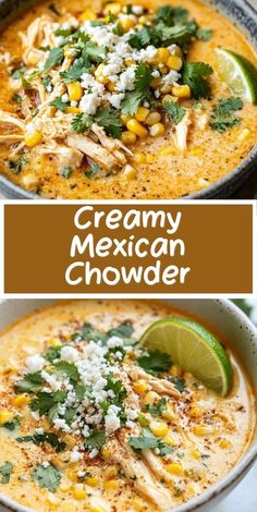 creamy mexican chowder with corn and cilantro