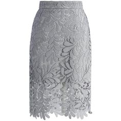 Chicwish Foliage Lace Crochet Pencil Skirt in Grey ($47) ❤ liked on Polyvore featuring skirts, bottoms, grey, macrame skirt, lace skirt, gray pencil skirt, crochet lace skirt and gray lace skirt Crochet Pencil Skirt, Crochet Lace Skirt, Crochet Pencil, Skirt Crochet, Floral Print Crop Top, Overlay Skirt, Lace Pencil Skirt, Led Dress, Grey Pencil Skirt