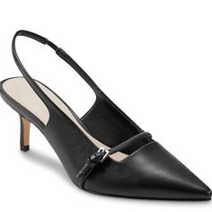 Elevate Your Style With These Stunning Black Slingback Pumps By Marc Fisher. The Designer Shoes Are Perfect For Any Occasion And Will Add A Touch Of Elegance To Your Outfit. The Pumps Come In Size 9 And Are Made With High-Quality Materials That Ensure Durability And Comfort. The Upper Material, Vegan Leather, Is Designed To Provide A Sleek And Stylish Look That Will Make You Stand Out From The Crowd. These Pumps Are Perfect For Women Who Want To Make A Fashion Statement While Keeping Things Clas Pump Dress, Marc Fisher, Sleek Fashion, Slingback Pump, Kitten Heel, Pumps Heels, Fashion Statement, Shoes Women Heels, Designer Shoes