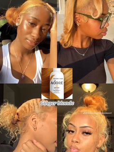 Hair Print Dye, Light Skin Hair Dye Ideas, Blond Hair Dye Black Women, White Hair Dye On Black Women, Dye Hair Ideas For Black Women, Hair Color Ideas On Natural Hair, Natural Hair Colours Ideas Dyes, Dyeing Natural Hair Black Women, Short Dyed Natural Hair