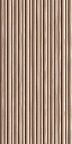 a close up view of wooden slatted wallpaper with vertical stripes in light brown