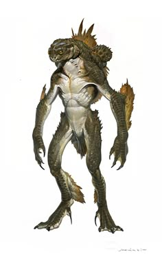 an image of a creature that appears to be in the form of a monster with sharp claws