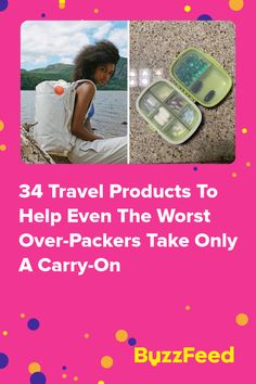 an advertisement for the travel products to help even the worst over - packets take only a carry - on