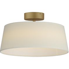 a light fixture with a white shade on it