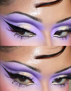 #makeup #eyeshadowlooks #makeuplooks #makeupideas #eyemakup #eyemakeupideas #eyeshadow #eyeliner #eyelashextensions #creativemakep #coolmakeup #cutemakeup #purpleeyeshadowlooks #purpleeyeshadow #purpleeyemakeup #purplemakeuplooks #rhinestones #sharpwingedliner #wingedliner  #wispylashextensions #longeyelashes #makeupinspo #makeupisart #makeuplover #makeupoftheday #makeupart #makeupgoals #makeupessentials #mua #makeupartist #beauty #beautycreators #beautyinflencers   *I DON'T OWN THIS PICTURE* Makeup Look Glitter, Purple Fairy Makeup, Makeup Looks Aesthetic, Looks Aesthetic, Hippie Makeup, Purple Makeup Looks, Glitter Makeup Looks, Aesthetic Butterfly, Concert Ideas